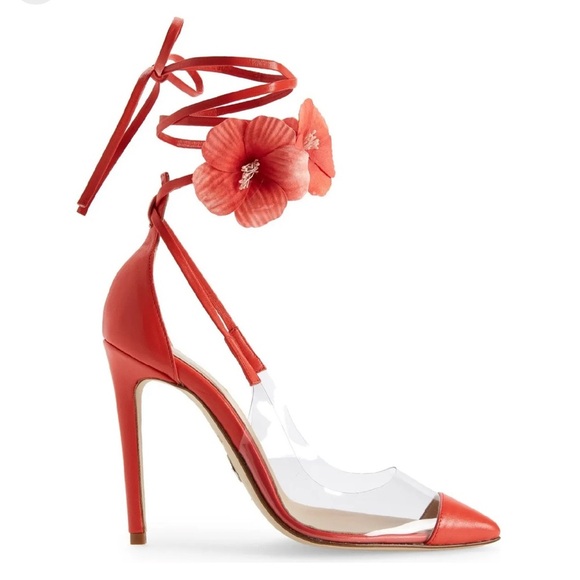 Brother Vellies de Fleur Ankle Tie Pointed Toe Pump - Picture 3 of 9